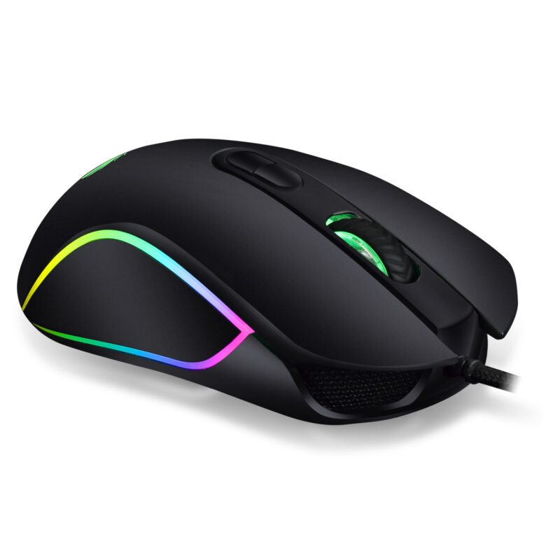 mouse reptile x ergonomico usb, 800 4500 dpi, rgb 4 modos, frecuencia 125 1000hz, voltaje 5v, plug & play. — vista 3
