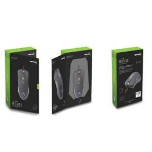 mouse reptile x ergonomico usb, 800 4500 dpi, rgb 4 modos, frecuencia 125 1000hz, voltaje 5v, plug & play.