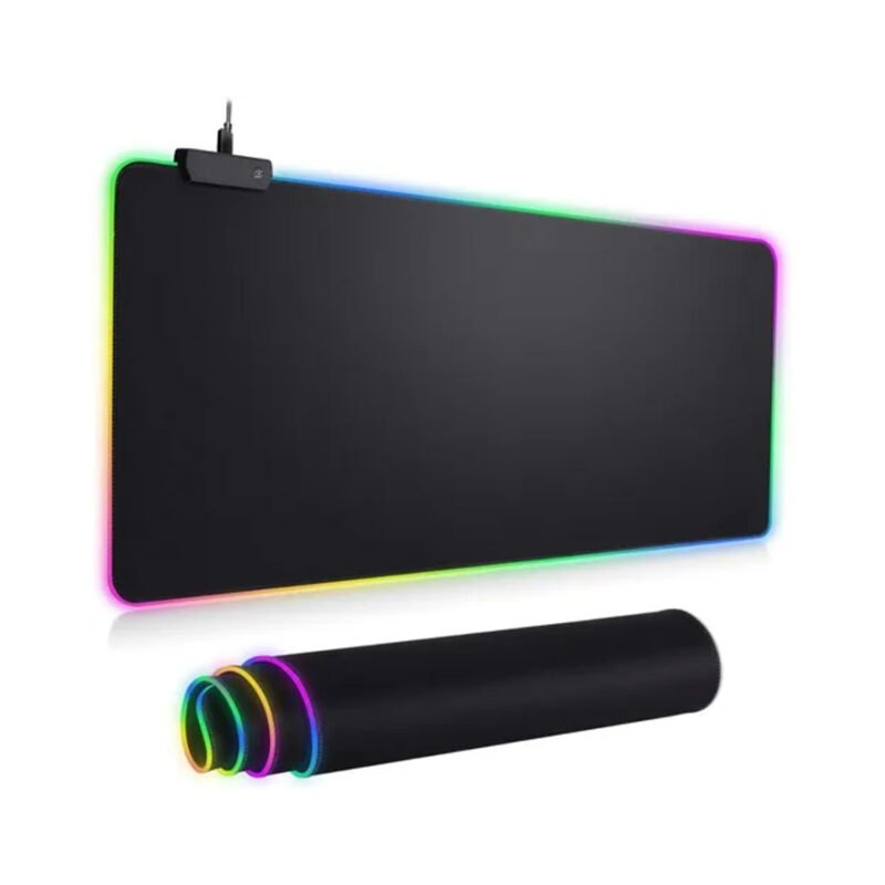 mousepad reptile x luces rgb por usb, superficie antideslizante, diseÑo portatil, velocidad y precision. 800x300x4mm