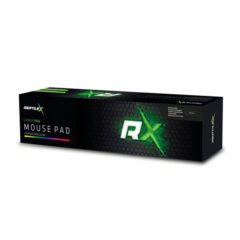 mousepad reptile x usb lighting, superficie antideslizante, diseÑo portatil, baja friccion y alta precision.900x400x4mm — vista 3