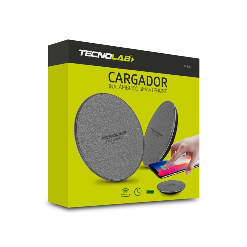 cargador inalambrico de smartphone con tecnologia qi. gray — vista 2
