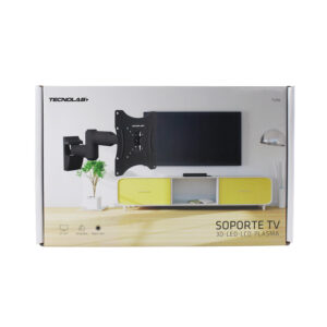 soporte tv tecnolab 3d/led/lcd/plasma, hasta x kg, inclina +15/ 15°, gira 35°, material acero, gestion de cables.