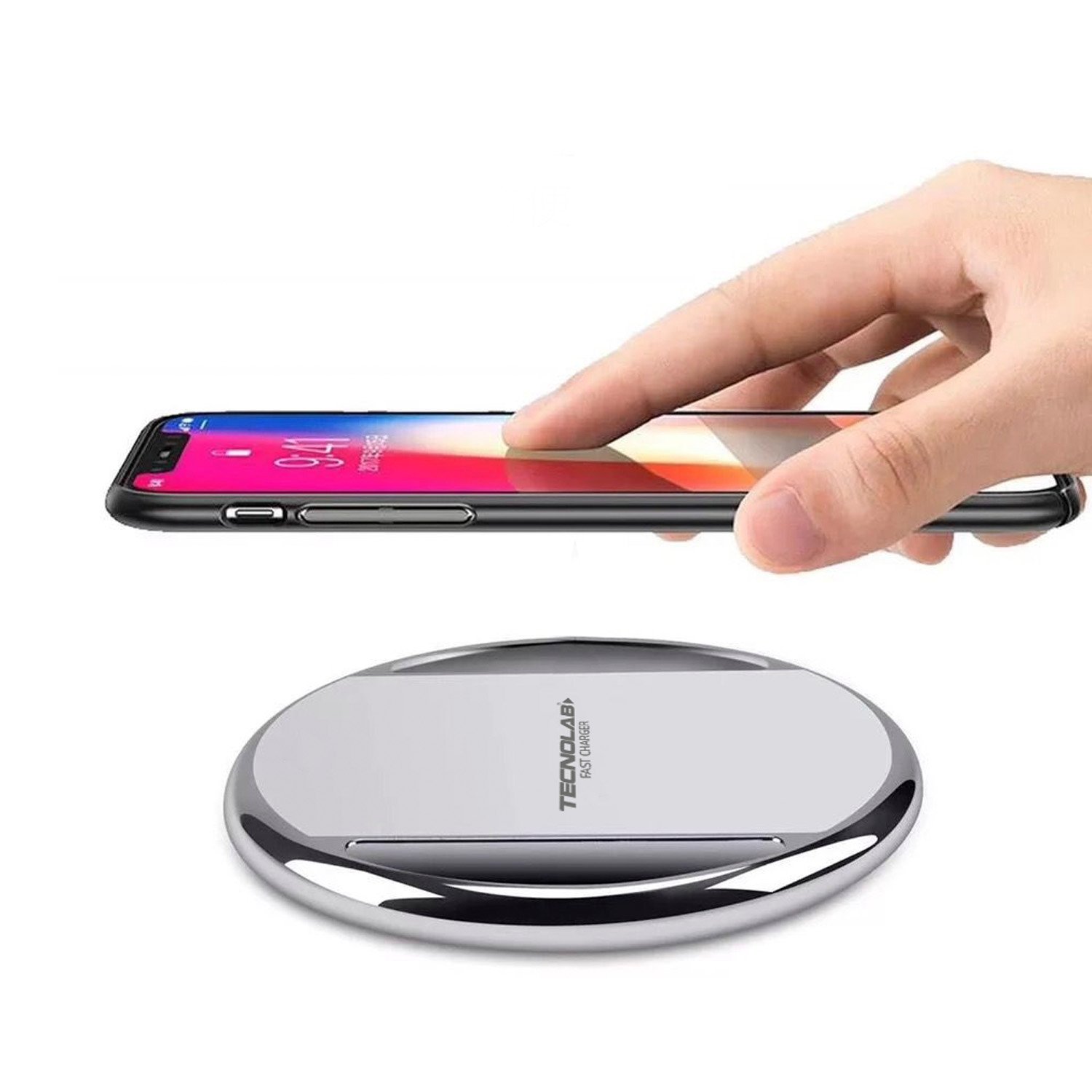 cargador inalambrico rapido de smartphone con tecnologia qi.white cargador inalambrico rapido de smartphone con tecnologia qi.white