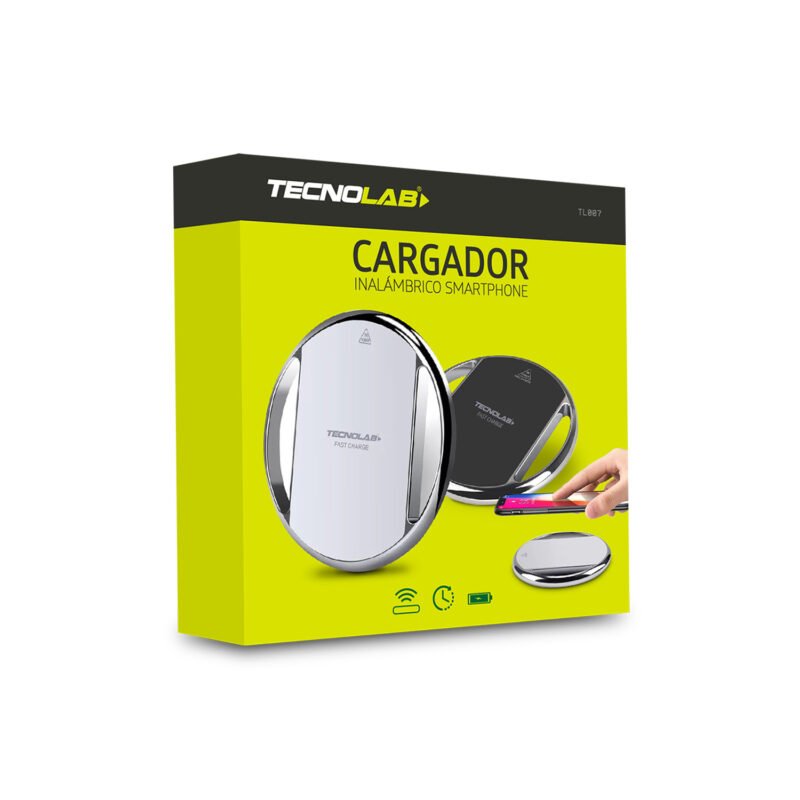 cargador inalambrico rapido de smartphone con tecnologia qi.white
