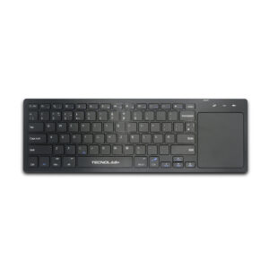 teclado tecnolab ultra slim inalambrico bt, 78 teclas, touchpad, 10m distancia, funciones, compatible ios, android,windows 10, led carga.