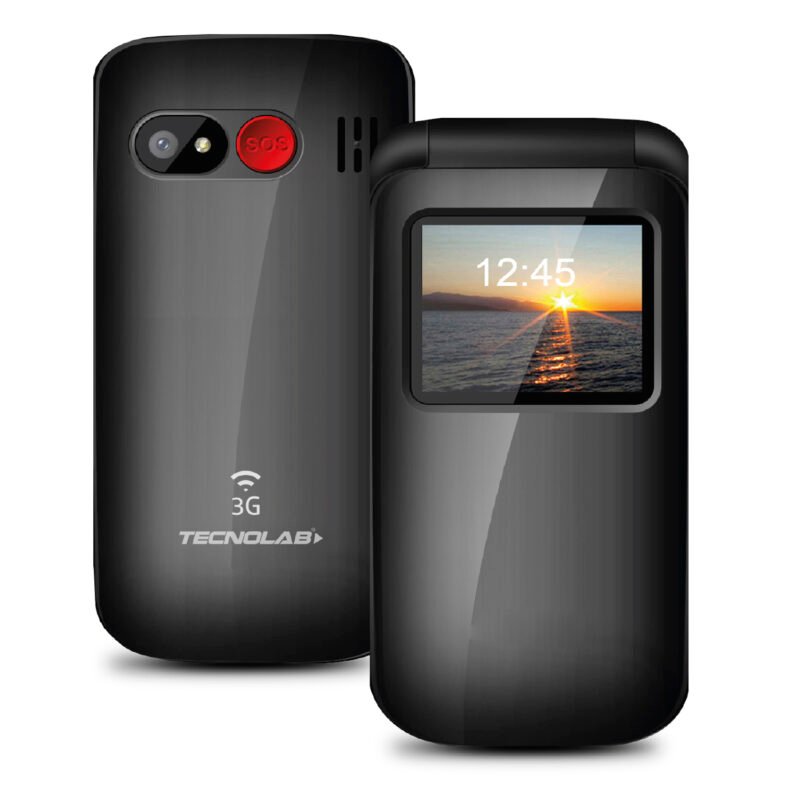telefono senior 3g adulto mayor tipo almeja. black — vista 5