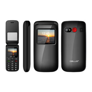 telefono senior 3g adulto mayor tipo almeja. black