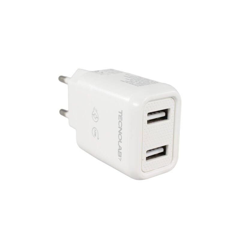 cargador tecnolab dual usb 12w con cable usb a micro usb. certificacion sec. white. — vista 8