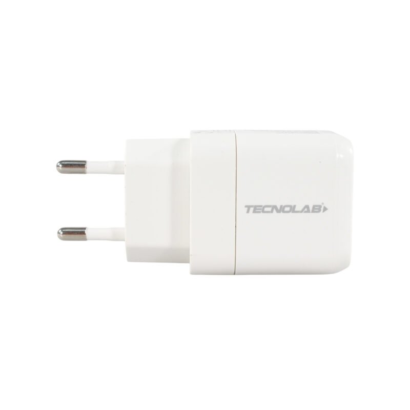 cargador tecnolab doble salida usb 12w con cable tipo c 2.4a. certificacion sec. white — vista 8