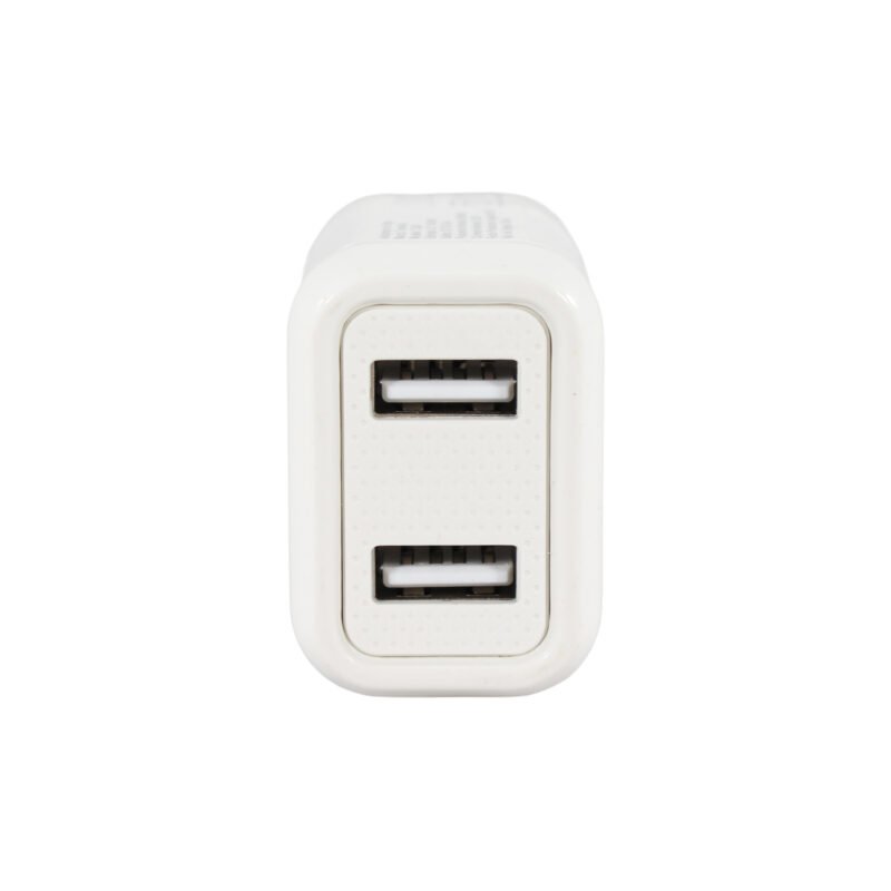cargador tecnolab doble salida usb 12w con cable tipo c 2.4a. certificacion sec. white — vista 12