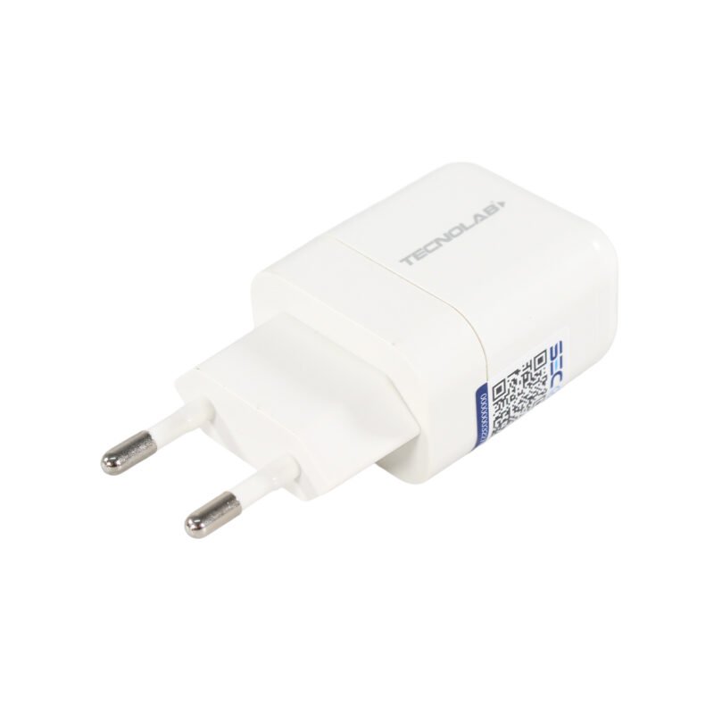 cargador tecnolab doble salida usb 12w con cable tipo c 2.4a. certificacion sec. white — vista 11