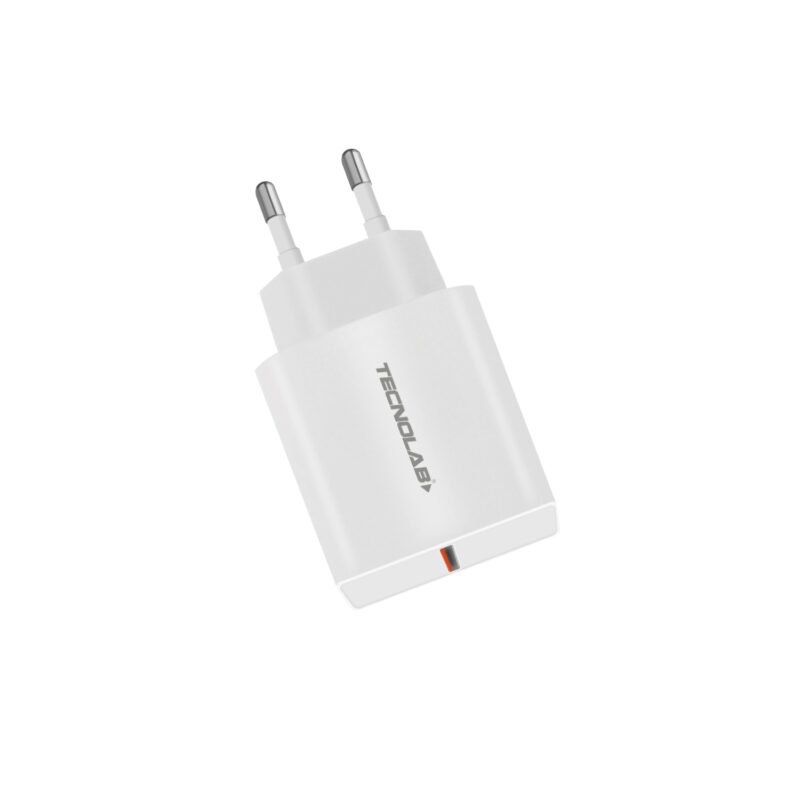 cargador tecnolab qc 3.0 usb 18w con cable usb a tipo c. certificacion sec. white