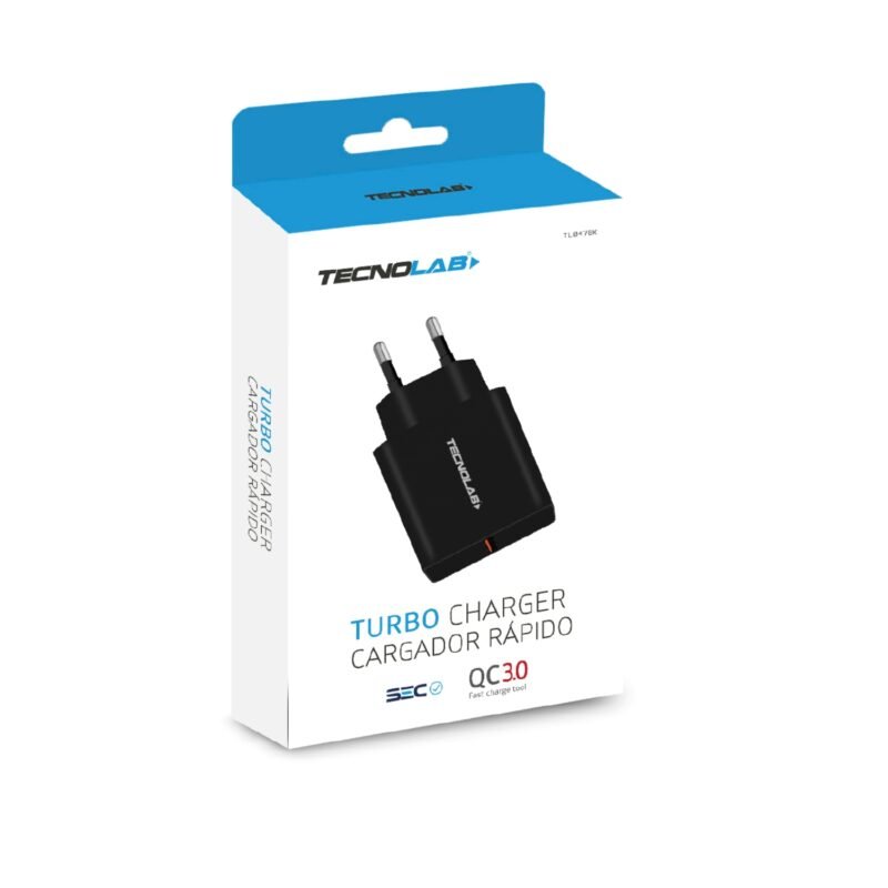 cargador de pared tecnolab carga rapida sin cable black — vista 2