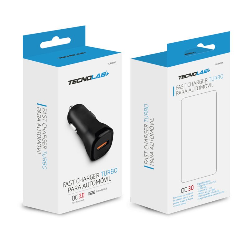 cargador auto 12v carga rÁpida 3.0 black — vista 2