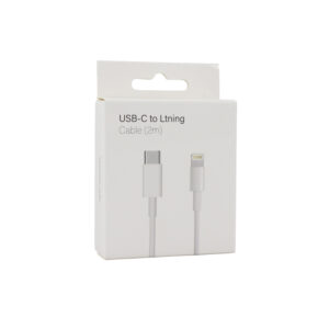 cable tecnolab de carga tipo c a lightning 2 mts ,white