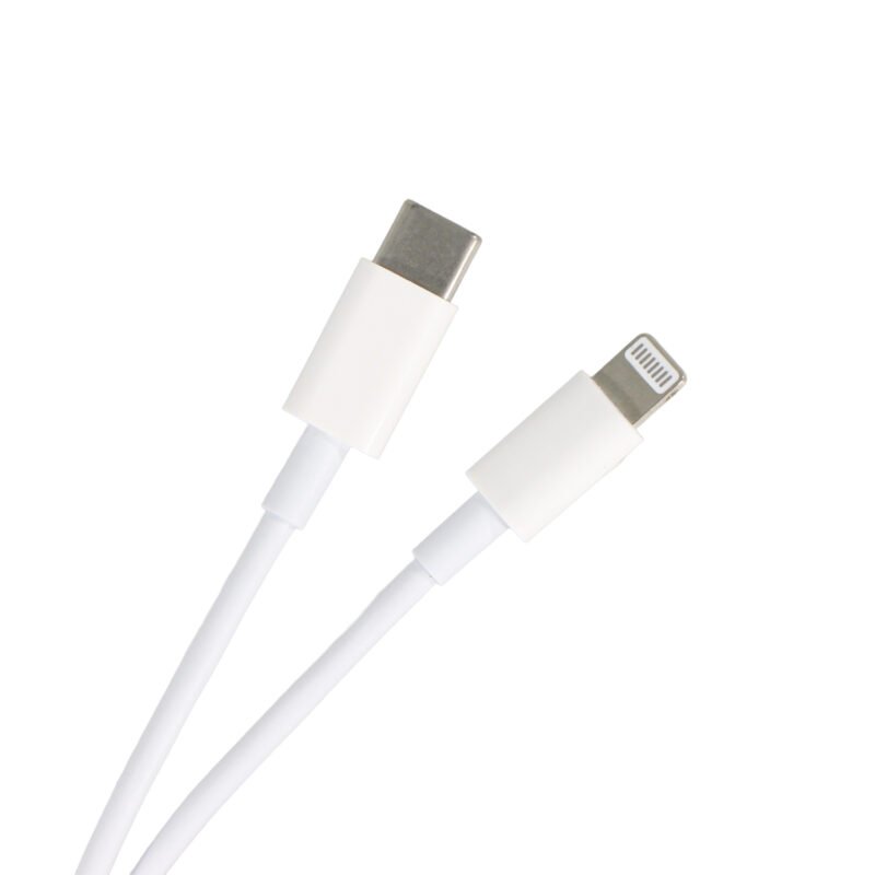 cable tecnolab de carga tipo c a lightning 2 mts ,white — vista 3