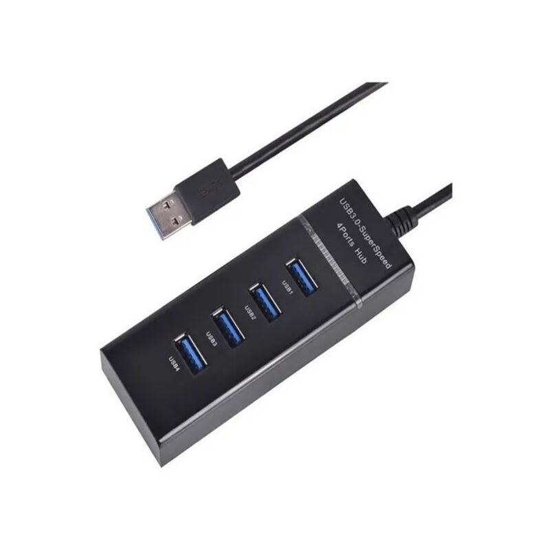 hub tecnolab usb 4 puertos, velocidad 5gbps, indicador led, fusible protector, toma dc5v.