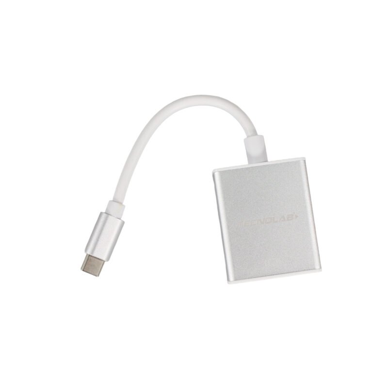 adaptador tecnolab tipo c a hdmi 4k, cable tipo c, compatible pc/mac, resolucion ultra hd 4k, compacto. — vista 3