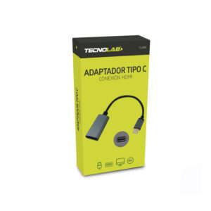 adaptador tecnolab tipo c a hdmi 4k, conexion rapida y sencilla, compatible pc/mac, compacto.