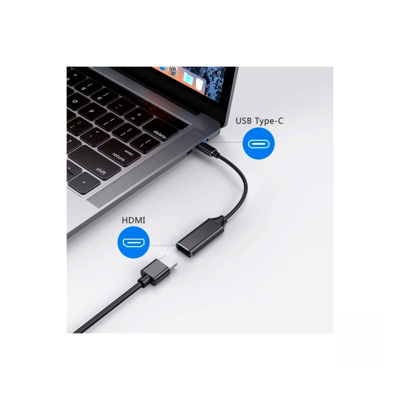 adaptador tecnolab tipo c a hdmi 4k, conexion rapida y sencilla, compatible pc/mac, compacto. — vista 3