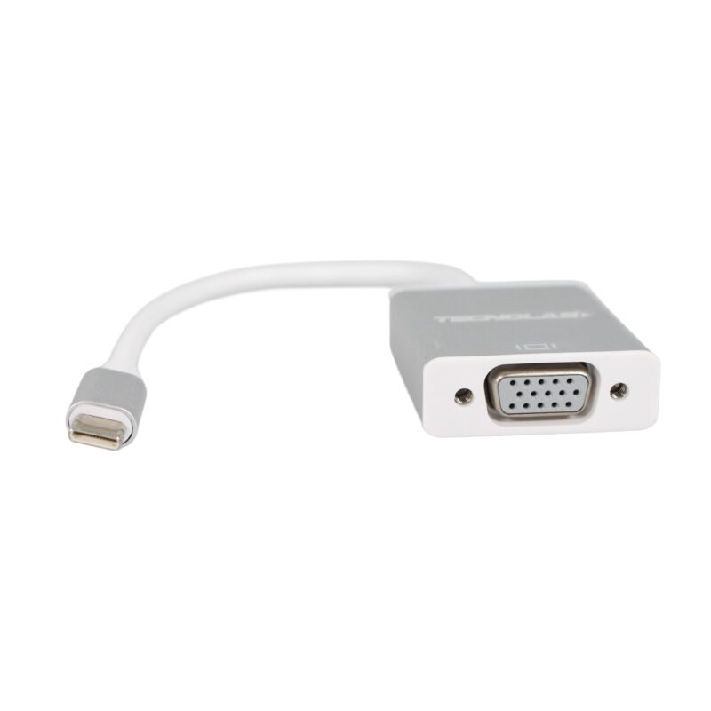 adaptador tecnolab tipo c a vga, conexion 1080p, compatible pc/mac, compacto y facil de transportar. — vista 3