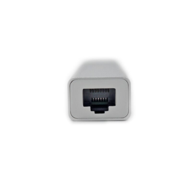 hub tecnolab tipo c a ethernet, 3 entradas usb 3.0, rj45 10/100/1000 mbps, compatible pc/mac, compacto y facil de transportar. — vista 3