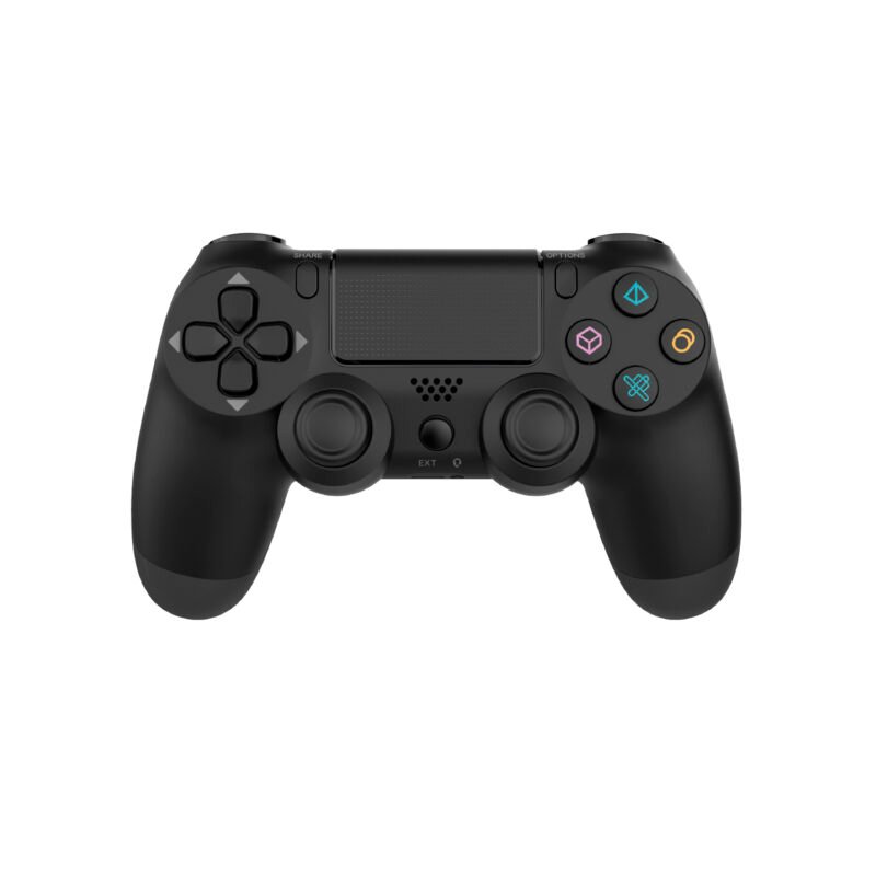 control tecnolab ps4 inalambrico, compatible pc, sensores 6 eje, touchpad, vibracion doble, bateria 1000mah. black