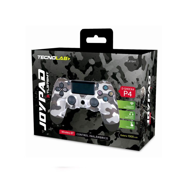 control tecnolab ps4 inalambrico, compatible pc, sensores 6 eje, touchpad, vibracion doble, bateria 1000mah. mt — vista 3