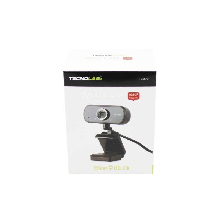 camara web tecnolab full hd 1080p, resolucion 1920x1080, microfono incluido, enfoque automatico, usb. — vista 4