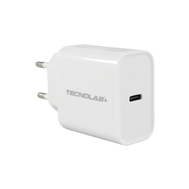 cargador tecnolab salida tipo c 18w con cable tipo c a lightning. certificacion sec. white — vista 9