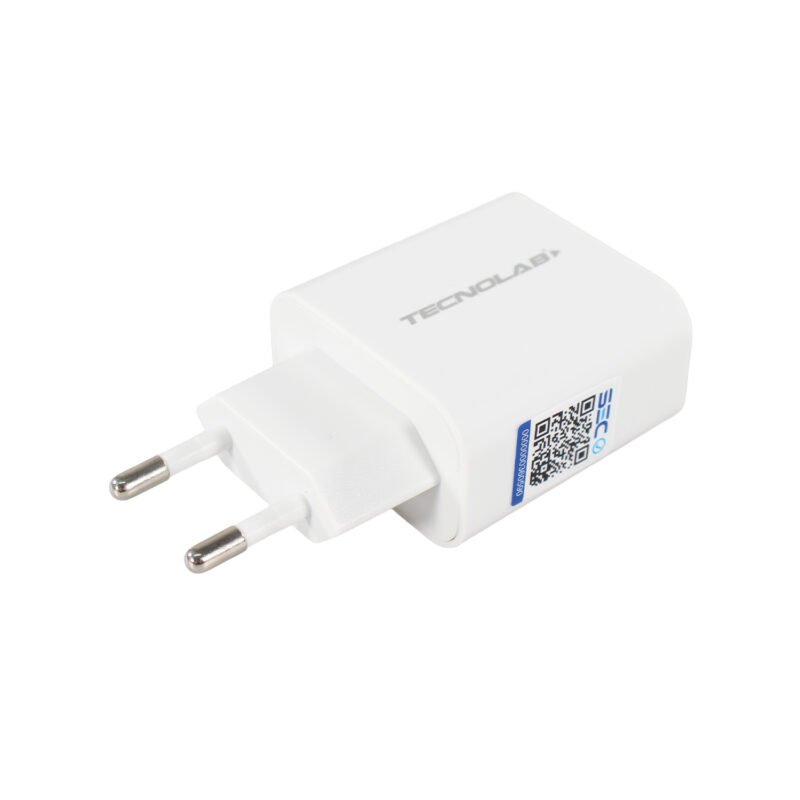 cargador tecnolab salida tipo c 18w con cable tipo c a lightning. certificacion sec. white — vista 12