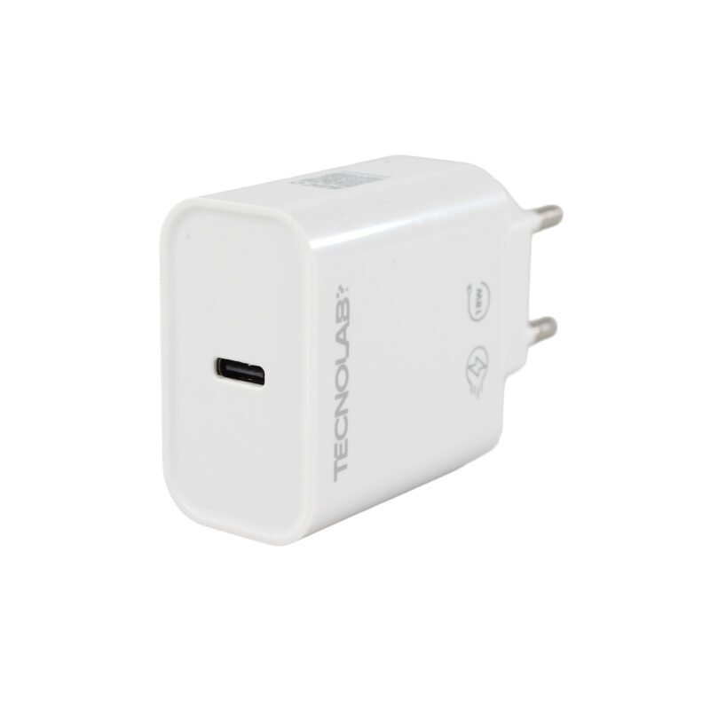 cargador tecnolab salida tipo c 18w con cable tipo c a lightning. certificacion sec. white — vista 18