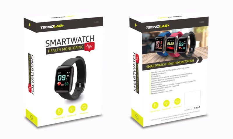 reloj smartwatch touch monitor de salud blue — vista 2