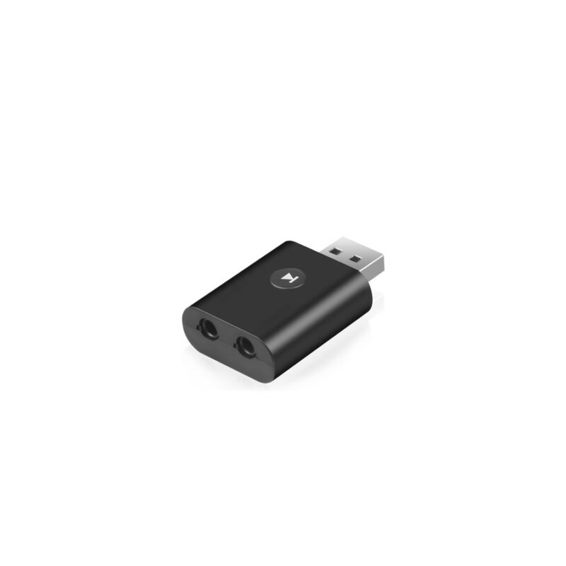 adaptador tecnolab mini bt v5.0, transmite y recibe audio, conexion auxiliar 3.5mm, usb 5v. — vista 2