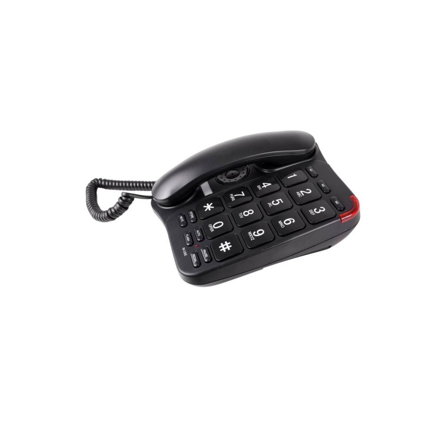 telefono tecnolab de sobremesa, 3 teclas rapidas, memoria, indicador luminoso, funciones de pausa y silencio. black telefono tecnolab de sobremesa, 3 teclas rapidas, memoria, indicador luminoso, funciones de pausa y silencio. black