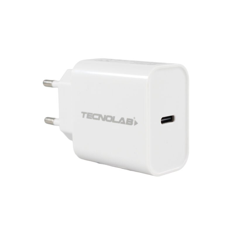 cargador tecnolab pd 18w con cable tipo c a c. certificacion sec. white — vista 9