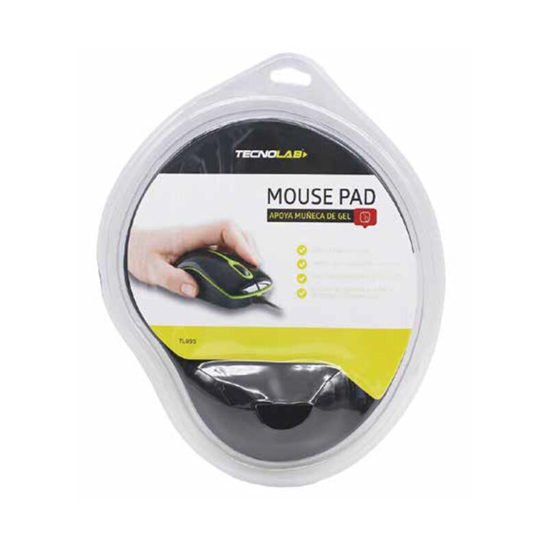 mousepad tecnolab de gel, reduce presion, mas precision y comodidad. red — vista 2