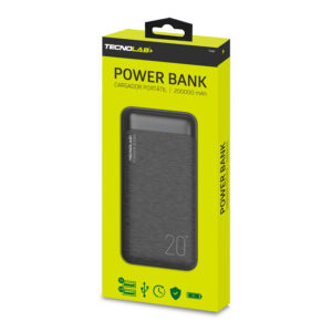 powerbank 20000 mah, black