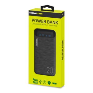powerbank 20000 mah, black