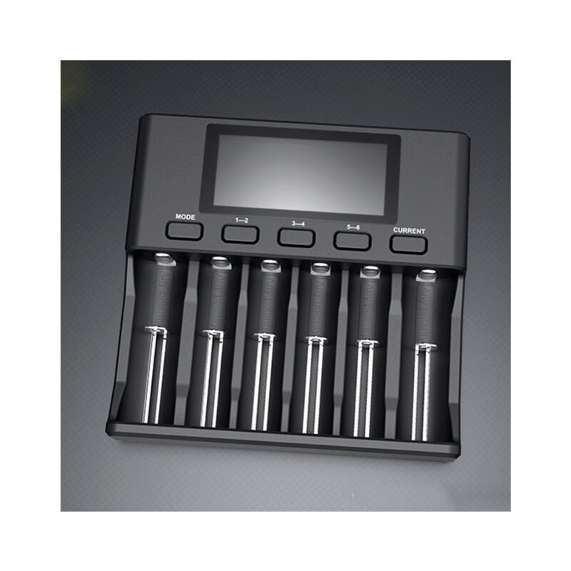 cargador pilas 18650, 26650, 21700, 18350 aa aaa 3.7v / 3.2v / 1.2v / nimh lithium — vista 4