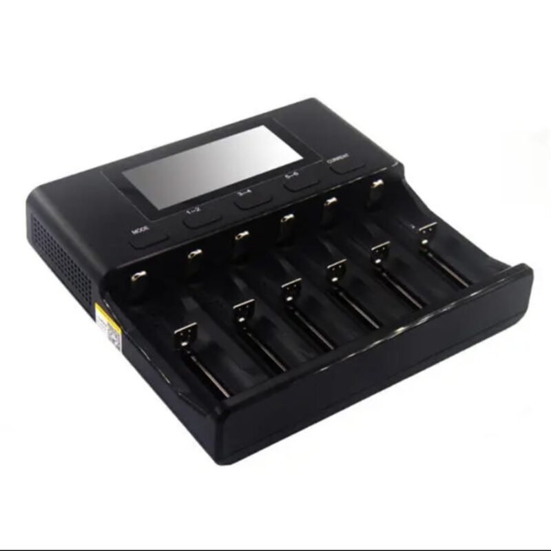 cargador pilas 18650, 26650, 21700, 18350 aa aaa 3.7v / 3.2v / 1.2v / nimh lithium — vista 3