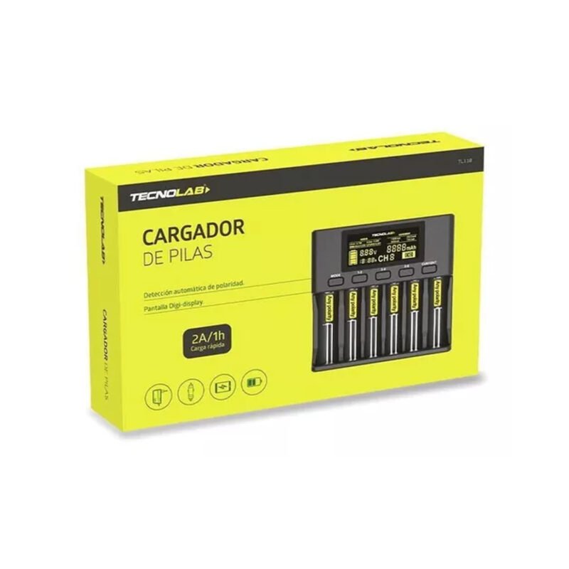 cargador pilas 18650, 26650, 21700, 18350 aa aaa 3.7v / 3.2v / 1.2v / nimh lithium — vista 2