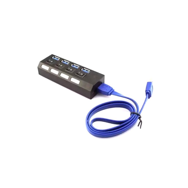 hub tecnolab usb de 4 puertos, interruptor de encendido/apagado, conectar y usar, 3.0, compatible usb 1.1, cable de 60cm. — vista 5