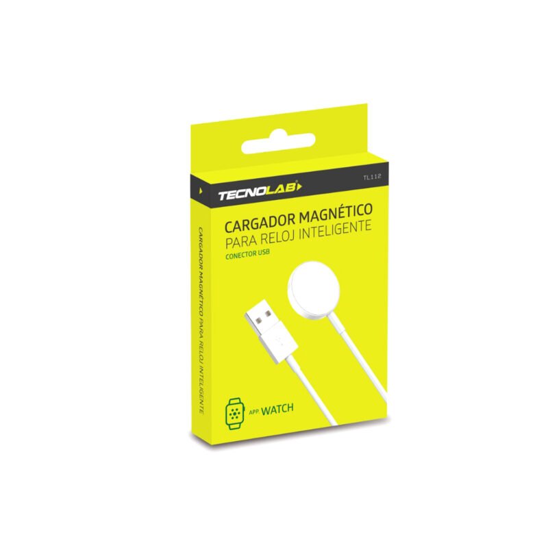 cargador tecnolab magnetico para reloj smartwatch, conector usb, resistente a altas temperaturas, entrada dc 5v/1v, salida 5v/1a — vista 4