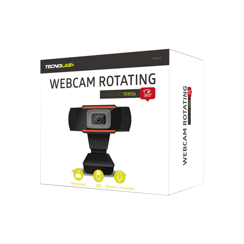 camara web tecnolab full hd 1080p, grabacion de video full hd 30 fps, microfono integrado, correccion automatica de luz, plug & play, usb 2.0 — vista 8
