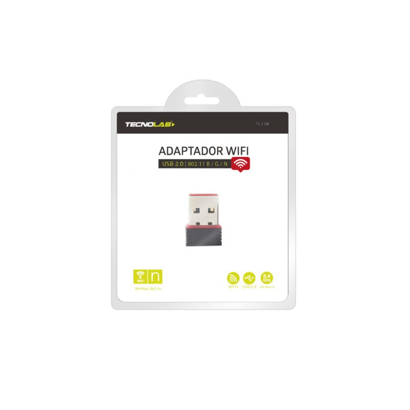 adaptador wifi 300mbps, 802.11 b/g/n, 2.4ghz, rf 20dbm, temp. 0 40°c, modulacion ofdm/cck/16 qam/64 qam. — vista 3