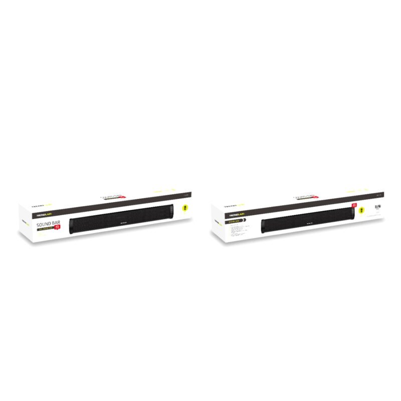 barra de sonido 45w, bt 5.0, usb, tf card, fm, bateria 1200mah, adaptador 15v/3a, tiempo de carga 2.5 hrs. — vista 2