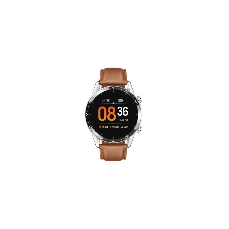 reloj smartwatch tipo analogo bt v4.0 / brown — vista 2