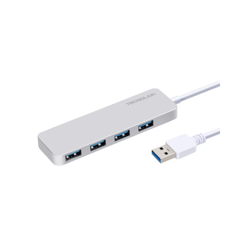 hub mini 4 puertos usb 3.0, 5gbps / 480mbps