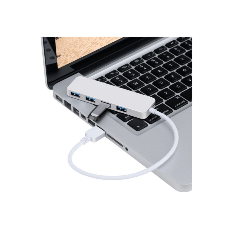 hub mini 4 puertos usb 3.0, 5gbps / 480mbps — vista 3